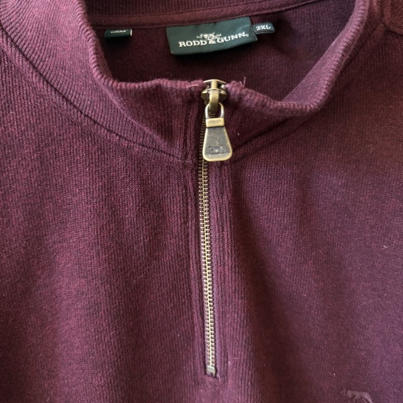 RODD & GUNN ALTON AVE 1/4 ZIP PULL ON SWEATER RIBBED MIDWEIGHT COTTON PREPPY 2XL - Picture 5 of 12